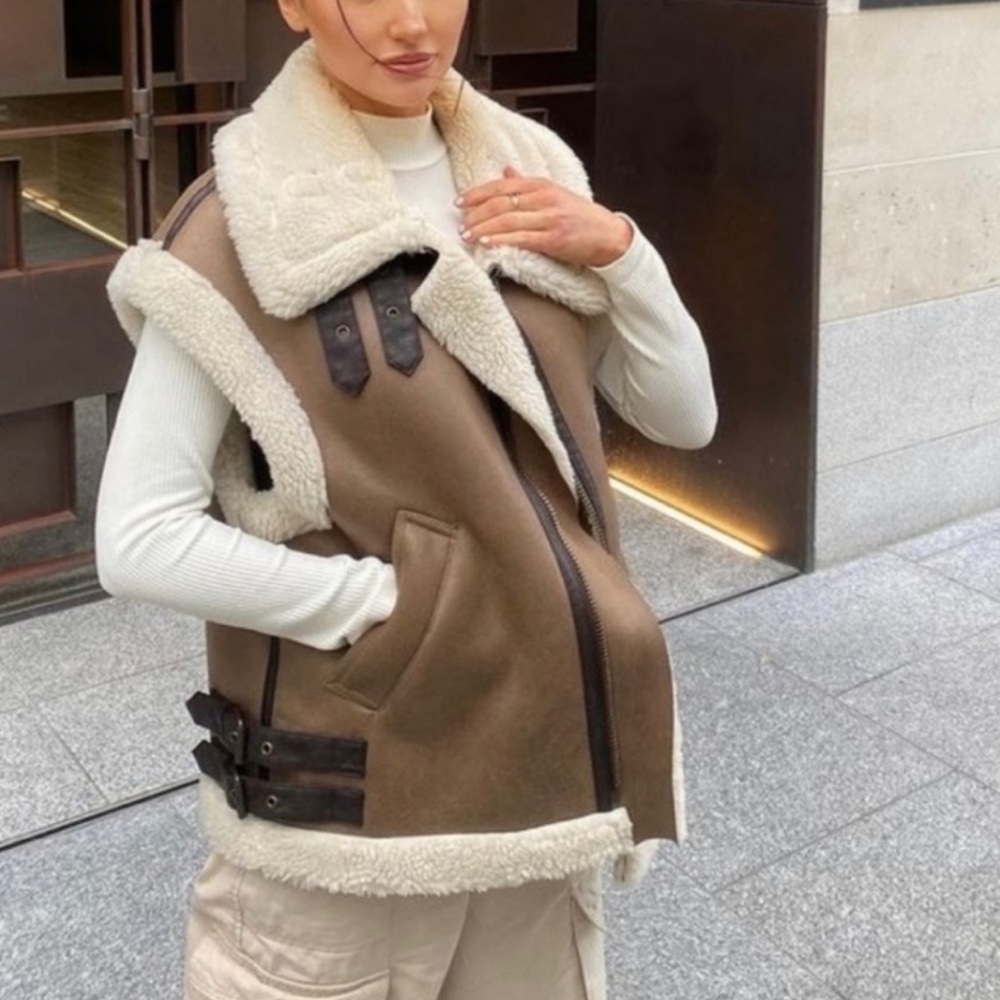 COMBINATION FLEECE VEST ZARA